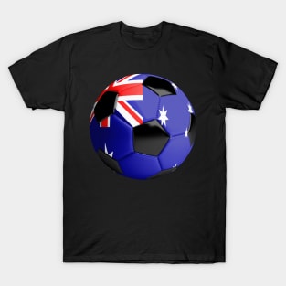 Australia Flag Soccer Ball T-Shirt